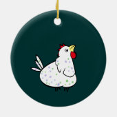 Liebe-Huhn-Verzierung Keramik Ornament (Hinten)