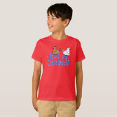 Liebe-Hühner - dunkles ChildrensT-Shirt T-Shirt (Vorne ganz)
