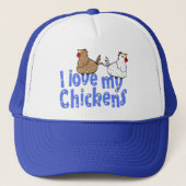 Liebe-Hühner - Kappe (Vorderseite)