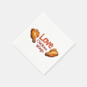 Liebe Hühnerflügel Ideal für GRILLEN- und Ernährun Serviette (Ecke)