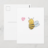 Liebe Hummel Postkarte (Vorne/Hinten)