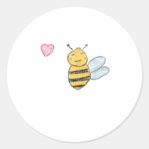 Liebe Hummel Runder Aufkleber