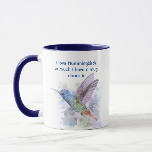 Liebe Hummingvögel so viel ich so viel Spaß Zitat Tasse (Links)
