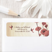 Liebe Hummingvögel und gestrichene rote Blume (Insitu)