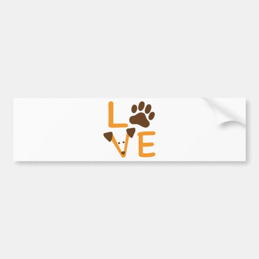 LIEBE-HUND AUTOAUFKLEBER (Vorne)