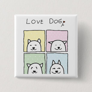 Liebe Hund Button