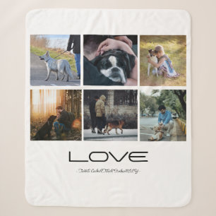 Liebe-Hund-Familienporträt-Collage-Design Sherpadecke