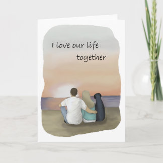 Liebe Hund Grußkarte; schwarze Labradorkarte Karte