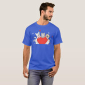 Liebe Hund Katze Freund T-Shirt (Vorne ganz)