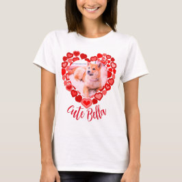 Liebe Hund Katzenherz Foto T-Shirt