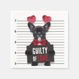 Liebe Hund Mugshot Funny Valentine's Day Serviette