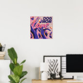 Liebe Hund Mum Pink Lila Poster (Heimbüro)