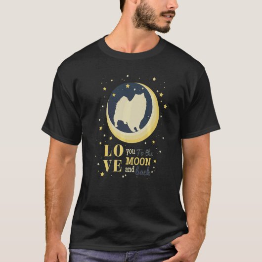 Liebe Hund zum Mond T-Shirt (Vorderseite)