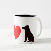 Liebe Hund Zweifarbige Tasse (VorderseiteRechts)