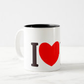 Liebe Hund Zweifarbige Tasse (Vorderseite Links)