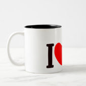 Liebe Hund Zweifarbige Tasse (Links)