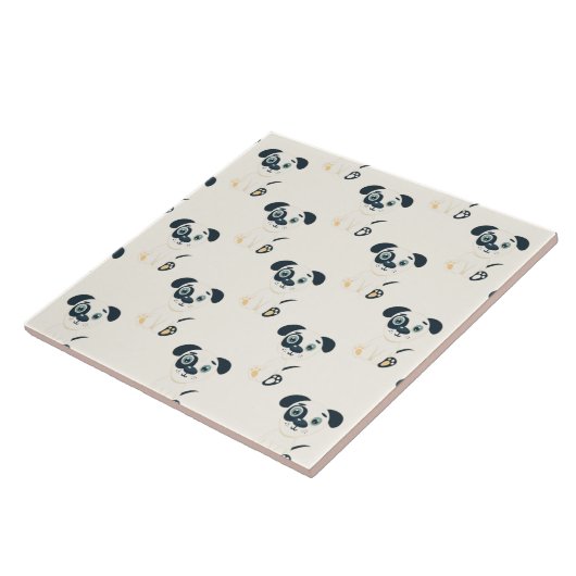 Liebe Hunde Art Keramik Tile Fliese (Seite)