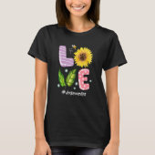 Liebe Hunde Mama Leben Sonnenblumen für die Mama d T-Shirt (Vorderseite)