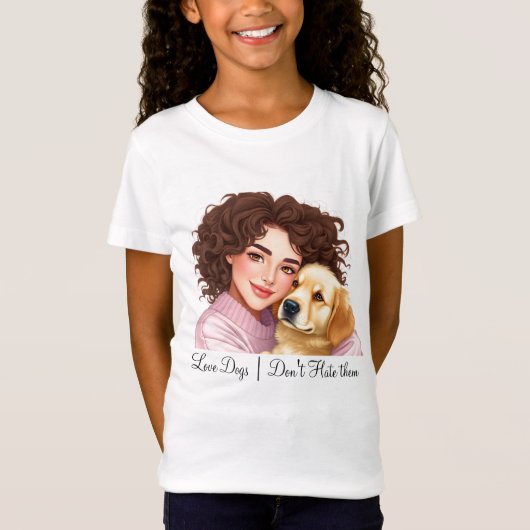 Liebe Hunde Nicht hassen sie Hemddesigns T-Shirt (Vorderseite)