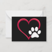 Liebe Hunde Paw Valentinstag Hund Lover Mitteilungskarte (Vorderseite)
