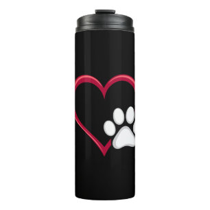 Liebe Hunde Paw Valentinstag Hund Lover Thermosbecher