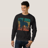 Liebe Hunde Retro Rottweiler Eigentümer Lover Sweatshirt (Vorne ganz)