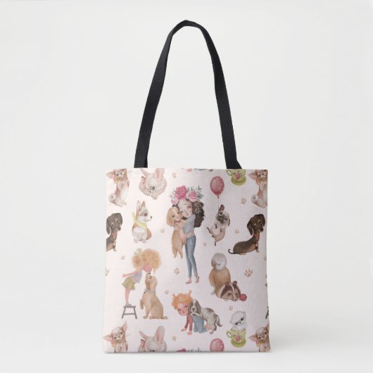 Liebe Hunde Tote Tasche (Vorderseite)