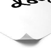 Liebe Hunde Typografie Poster schwarz-weiß (Ecke)