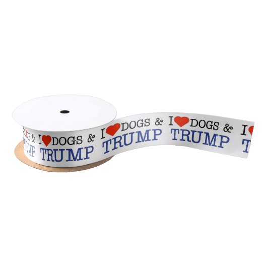 Liebe-Hunde und Trumpf Satinband (Spule)