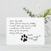 Liebe HundeVater-Mama-kundengerechte Dankeskarte (Stehend Vorderseite)