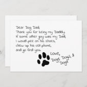 Liebe HundeVater-Mama-kundengerechte Dankeskarte (Vorne/Hinten)