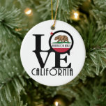 LIEBE Huntington Beach Keramik Ornament<br><div class="desc">Für die Liebe von Zuhause, Huntington Beach California</div>