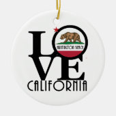 LIEBE Huntington Beach Keramik Ornament (Vorne)