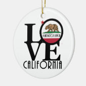 LIEBE Huntington Beach Keramik Ornament (Links)
