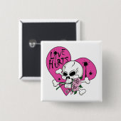 Liebe Hurt Skull Button (Vorne & Hinten)