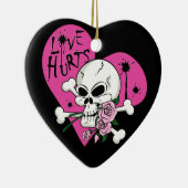 Liebe Hurt Skull Keramik Ornament (Rechts)