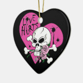 Liebe Hurt Skull Keramik Ornament (Links)