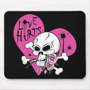 Liebe Hurt Skull Mousepad