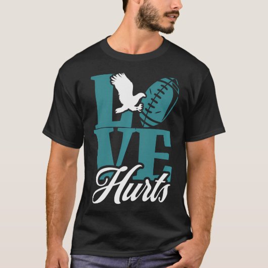 Liebe Hurts Eagles Retro T-Shirt (Vorderseite)