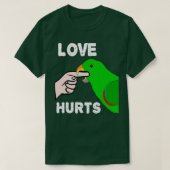 Liebe Hurts Eclectus Male Parrot Valentinex27s Day T-Shirt (Design vorne)