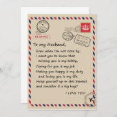 Liebe Husband | Brief an mein Ehemann I Liebe You Einladung (Vorne/Hinten)