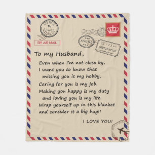 Liebe Husband Brief an meinen Mann I Liebe Sie Fleecedecke