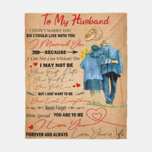 Liebe Husband   Brief an meinen Mann I Liebe Sie Fleecedecke