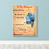 Liebe Husband | Brief an meinen Mann I Liebe Sie Leinwanddruck (Insitu (Holzboden))