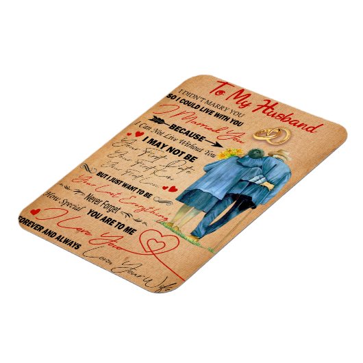 Liebe Husband | Brief an meinen Mann I Liebe Sie Magnet (Linke Seite)