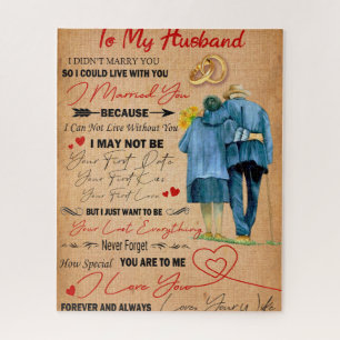 Liebe Husband Brief an meinen Mann I Liebe Sie Puzzle