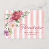 Liebe Hütte Verlobte rosa Bug Brautparty Danke Begleitkarte (Vorderseite)