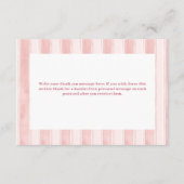 Liebe Hütte Verlobte rosa Bug Brautparty Danke Begleitkarte (Rückseite)