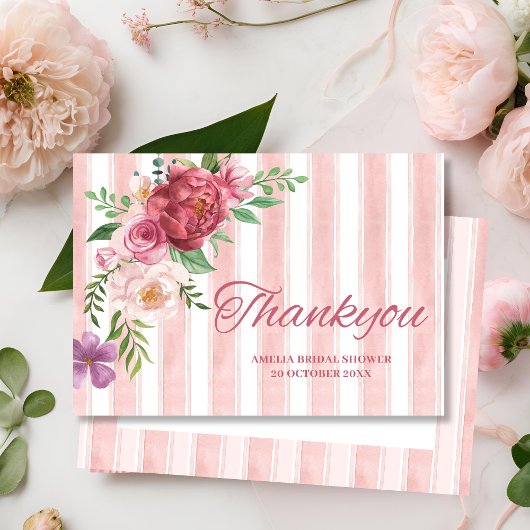 Liebe Hütte Verlobte rosa Bug Brautparty Danke Begleitkarte