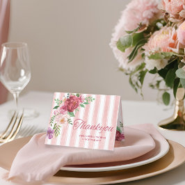 Liebe-Hütte Verlobte rosa Bug Brautparty Dankeskarte